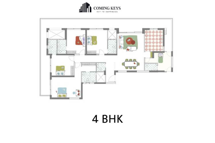4 BHk Layout of Max Estate Sector 36A